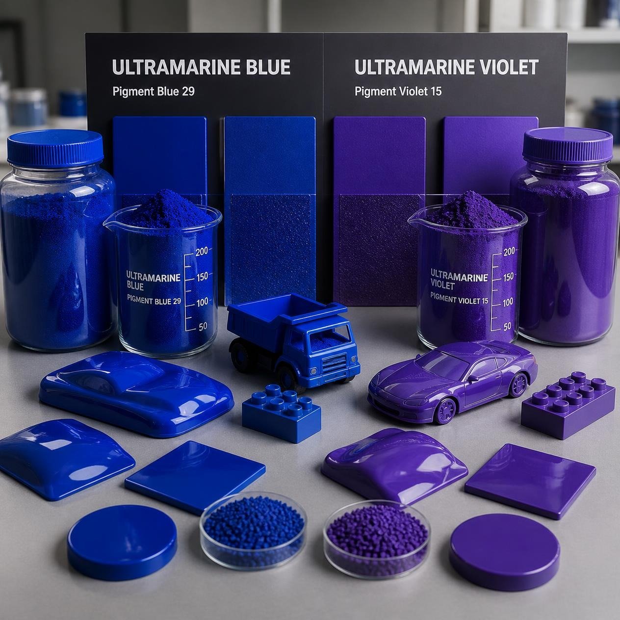 Ultramarine Blue pigment warehouse and dispatch - Hathras India